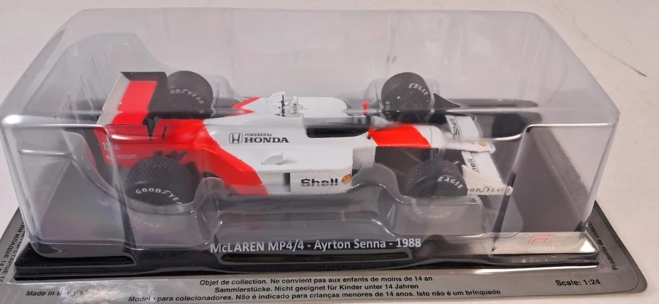 Ixo diecast Mclaren Honda MP4/4 #12 Ayrton Senna World Champion 1988 1/24 LAF109 - Immagine 3 di 3