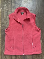 Vintage L.L. Bean Mountain Classic Pink Fleece Outerwear Performance Vest M-reg