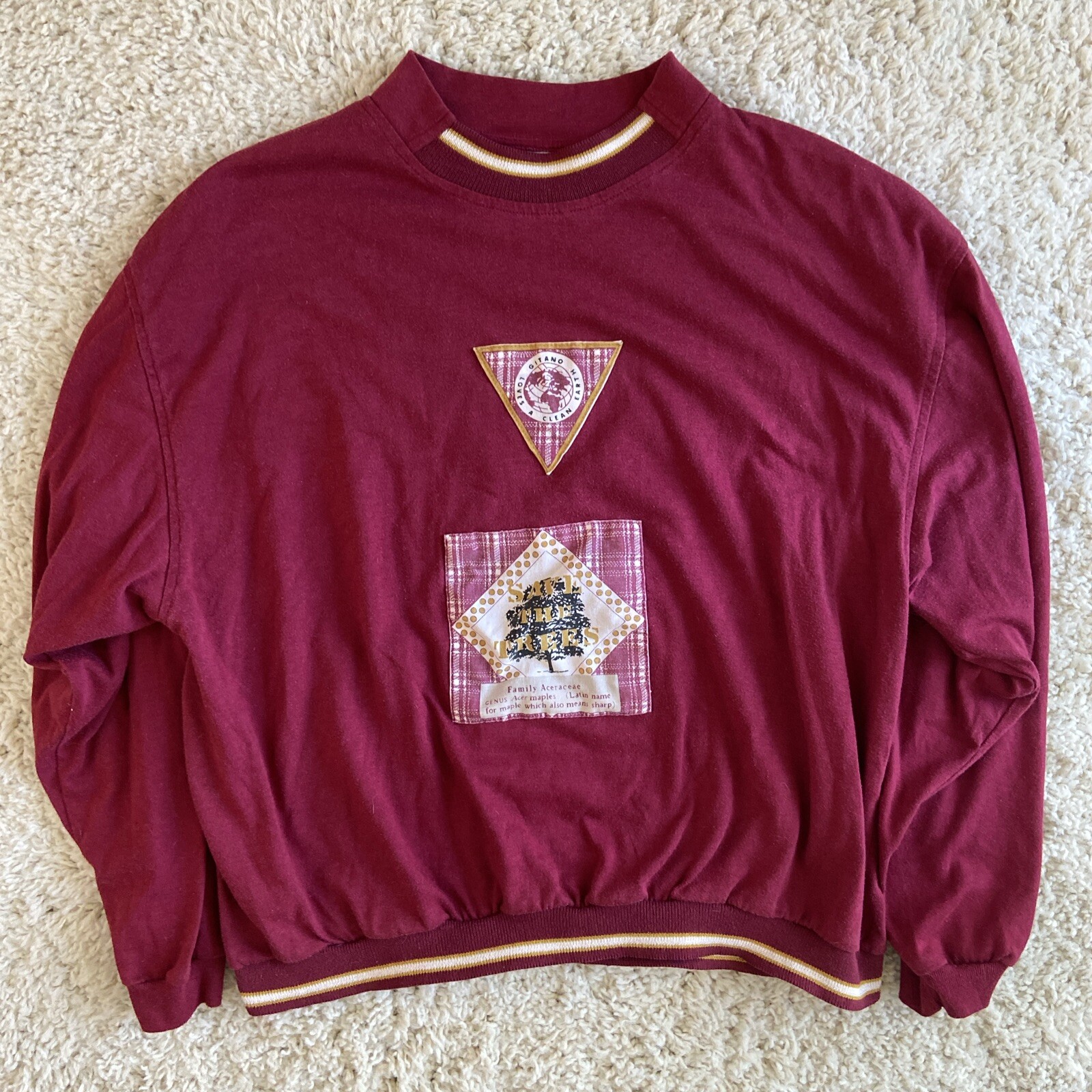Vintage Gitano Patch Sweatshirt Pullover Save The… - image 9