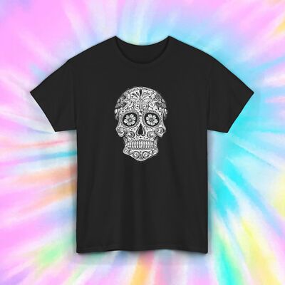 Sugar Skull T-Shirt Day of the Dead Graphic Tee Gothic Style S-5XL
