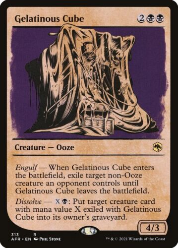 MTG Gelatinous Cube Adventures of the Forgotten Realms 313 Regular Rare