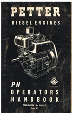 PETTER PH SERIES DIESEL ENGINE ORIGINAL 1966 FACTORY OPERATORS HANDBOOK