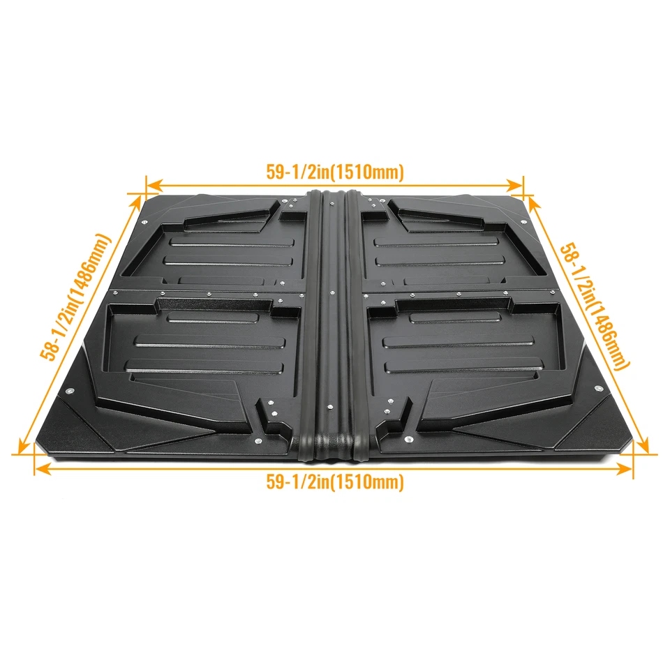 Para Polaris Ranger Crew 800 techo rígido negro ABS techo 4 piezas 2010-2014 Foto 2 de 4