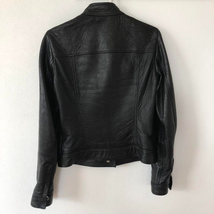 極美品 名作 GUCCI イールスキン レザージャケット グッチカラー 36 極