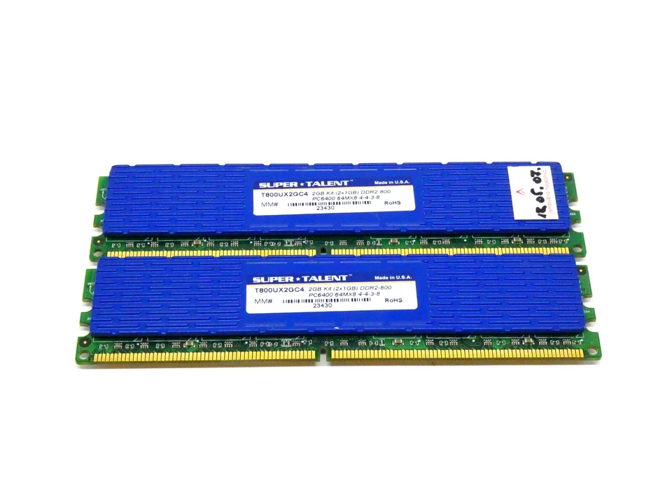 Super Talent 2x1GB DDR2 T800UX2GC4 DDR2-800 (TESTED on INTEL) - PC Memory - Image 2 of 3
