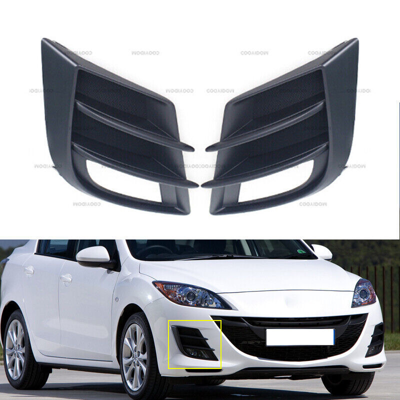 Front Bumper Fog Light Cover Trims For 2012-2013 Mazda 3