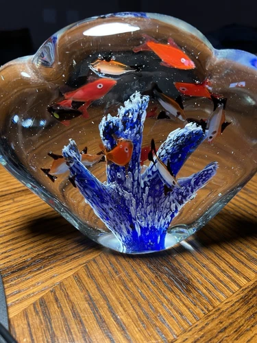 MURANO GLASS Crystal Art Glass From Italy HEAVYWEIGHT GLASS