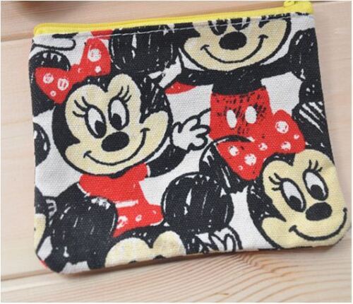 Cute Canvas Mickey Minnie Donald Duck Coin Money Case Bag Purse Organiser - Picture 1 of 5