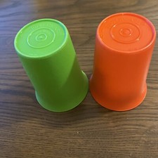 2 Vintage Tupperware Sippy Cup Tumblers 109 8 oz. Cups