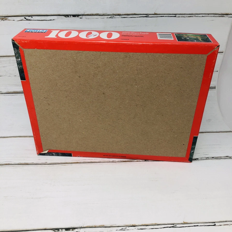 New Sealed Guild Vintage Puzzle LEOPARD 1000 Piece 1999 - Image 2 of 4