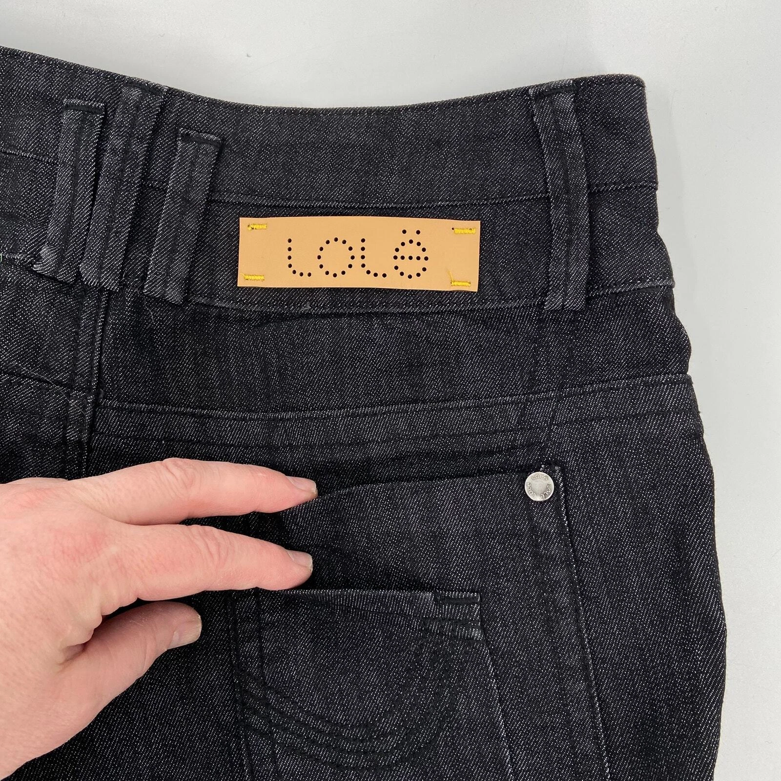 lole stretch denim organic cotton shorts