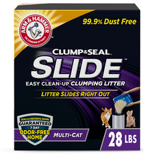 Clump  Seal SLIDE Cat Litter, Easy Clean-Up Multi-Cat Clumping Litter, 28 Lbs