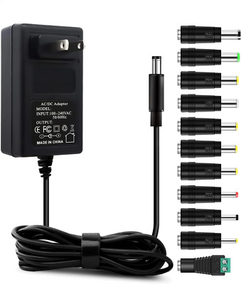 15V 2A AC Adapter Power Supply Charger [15 Volts 2 Amps Regulated Switching Powe