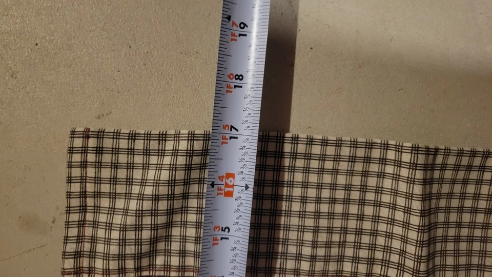 JC Penny Tab Top cortinas de ventana color óxido y rayas neutras se venden como par 17x86 Foto 3 de 4