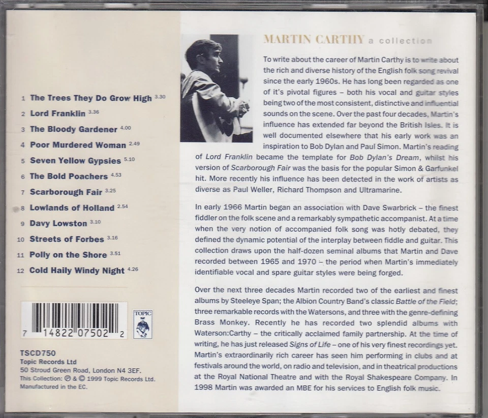 Martin Carthy: A Collection / Roger McGuinn: Treasures From The Folk Den – 2 CDs - Bild 3 von 4