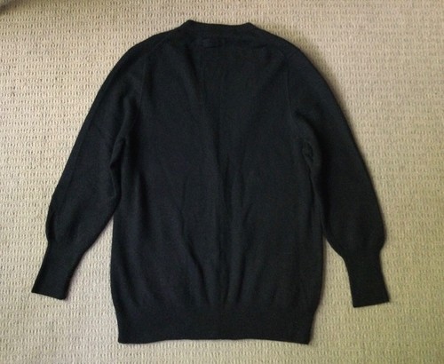 J CREW classic black 100% cashmere V-neck cardigan sweater pockets Women’s XS/S - Picture 5 of 5