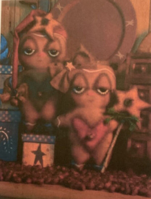 PATTERN Primitive Gingerbread Man Doll & Star Wand NEW Threadbare Primitives