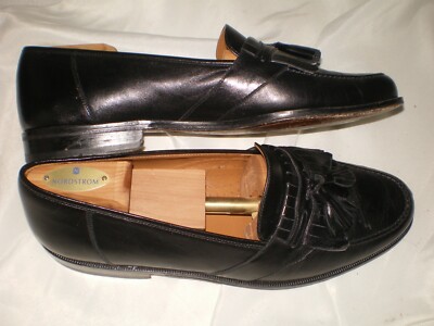 MAGNANNI 9341 MEN\'S BLACK LEATHER TASSEL KILTIE LOAFERS SIZE 12 M MADE IN SPAIN Magnanni Spain 9341 Black Leather Kiltie Tassel Dress Loafer  main image 4