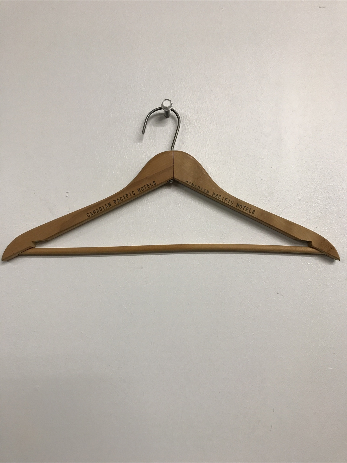 Vintage Canadian Pacific Hotels Wood Hanger Gem