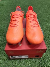 Puma Ultra Ultimate Fg Men's Soccer Shoes Ultra Orange-White-Blue Glimmer