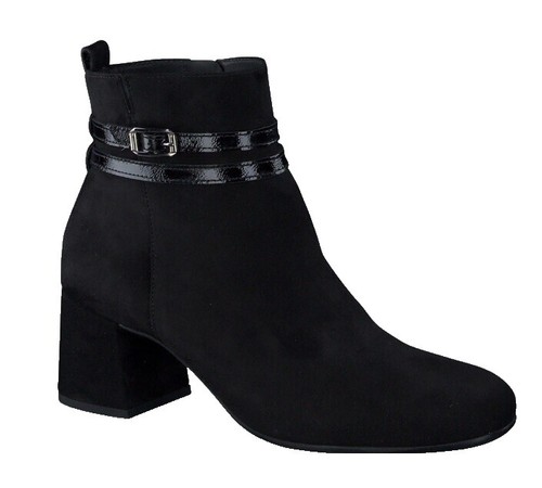 Paul Green Sante Western Cowboy Italian Black Suede Boots  display picture 1