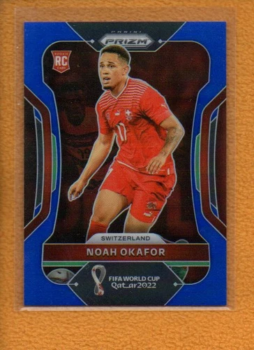 Noah Okafor 2022 Prizm FIFA World Cup Prizms Blue RC #268 /299 Switzerland