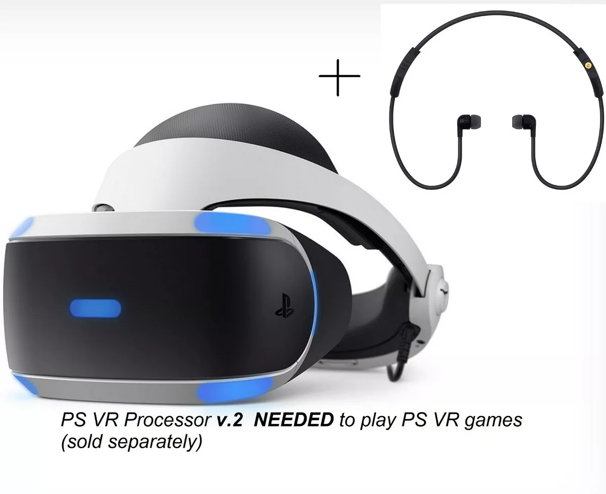 Not full set-Replacement Headset+Earset ONLY v2 PS4 VR PSVR Sony PlayStation 4 5