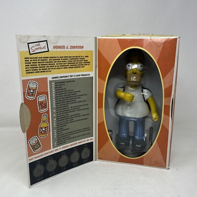 2002 Rocket USA The Simpsons 9 Inch Homer Simpson Tin Wind Up Damaged Box