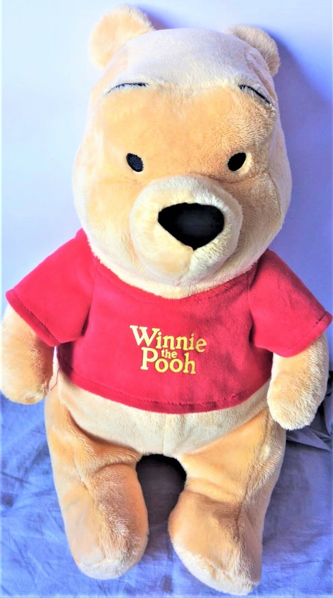 PELUCHE WINNIE THE POOH DISNEY MAGLIETTA ROSSA IN VELLUTO 35