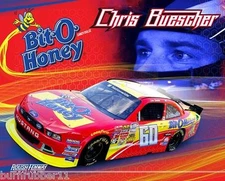2014 CHRIS BUESCHER "BIT-O-HONEY" #60 NASCAR NATIONWIDE SERIES POSTCARD