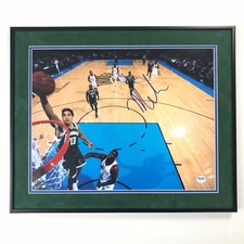 Malcolm Brogdon Milwaukee Bucks Signed Basketball 11x14 Custom Framed Photo PSA