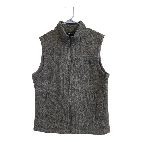The North Face Tsillan Heather Grayish Outdoor Hiking Full Zip Knit Vest Men's M