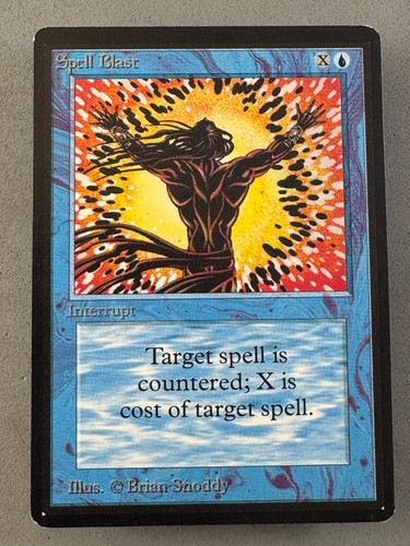 Spell Blast MTG Beta—Lightly Played Excellent—Vintage Magic the Gathering