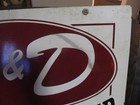 Vintage Motorcycle Sign Banner Advertising Bikers Display C & D Leather 24" x 32 — photo 3