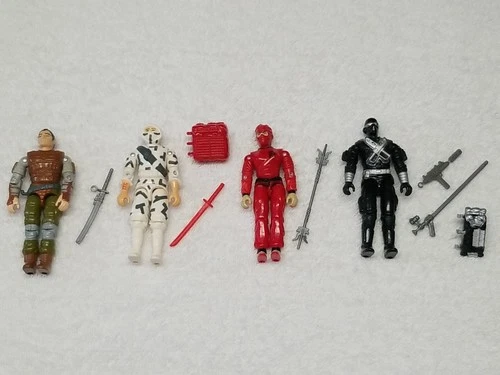 Vintage G.I. Joe Lot 1980s ARAH~ 4 Figures, Ninjas W/ Some Accessories Jinx Budo