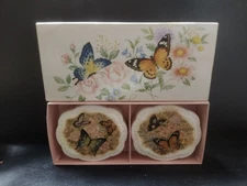 AVON ~ Summer Butterflies 2 Perfumed soap set - original boxed gift set. 