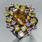 Gemstone Natural Tourmaline Ring 925 Sterling Silver Size 8 /R445209