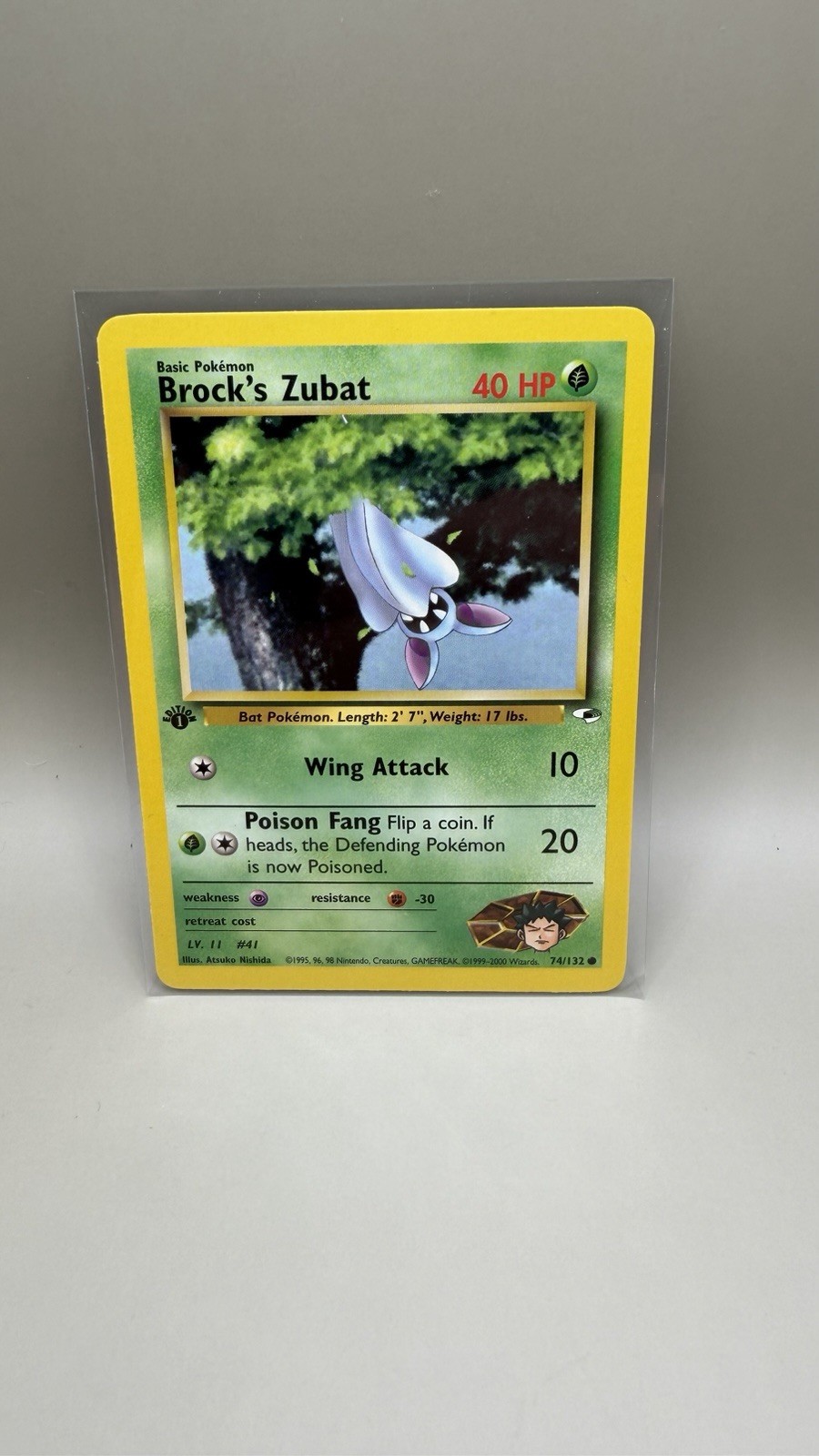 1st Edition Brock’s Zubat Gym Heroes 74 Near Mint