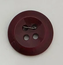  Maroon 4-Hole Flat Buttons For Clothing 10 Pcs Plastic Maroon Deep Red 14.6mm