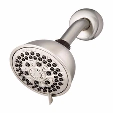Waterpik XFT-739E 4 in. Brushed Nickel 7-Setting Wallmount Showerhead 1.8 GPM