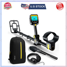 Waterproof Metal Detector for Adults Rechargeable Cordless withLCD 10" IP68 Coil