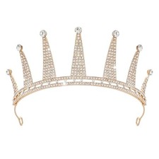 Statue of Liberty Crown - Renfaire Spiked Sunburst Gold with White Rhinestones