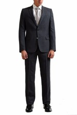 Versace Collection Men's 100 Wool Gray Two Button Suit Size 36 38 42 44 46