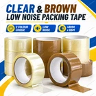 CLEAR BROWN LOW NOISE PACKING TAPE 48MM X 66M STRONG PARCEL CARTON SEALING
