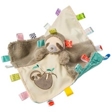 Taggies Molasses Sloth Sensory Stuffed Animal Security Blanket, 13"x13"