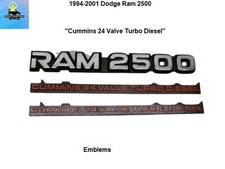 55077063ab 85501-c 94-01 Dodge Ram 2500 Cummins 24 Valve Turbo Diesel Emblems