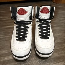 Jordan Air Jordan 2 Retro Mid Chicago Mid Top White Black Red DX2454-106- No Box