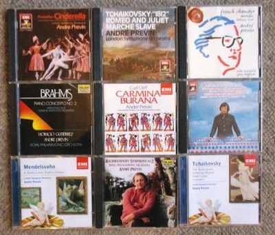 Andre Previn Classical 9 CD Lot Orff Ravel Gershwin & more Very Clean