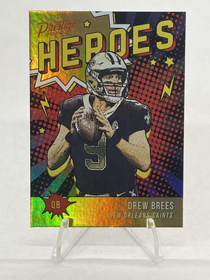 2020 Panini Prestige #HE-DB Drew Brees Heroes Xtra Points Gold 41/50 250001