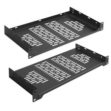 2 PCS 8  Rack Shelves for 19 inches Network Rack  Cabinets, 1U Rack Mount Sh...